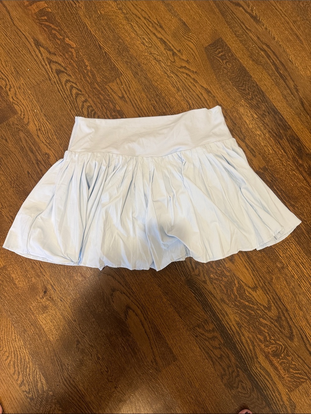 Light Blue Women's Pleated Mini Skort